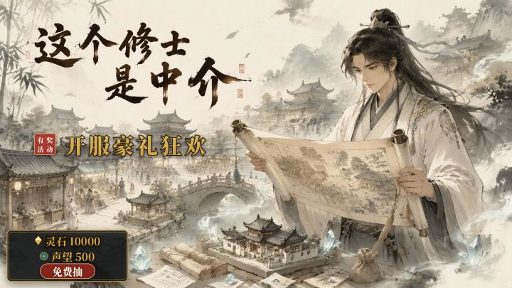 【有奖活动】开服豪礼狂欢!灵石10000、声望500 免费抽!截图