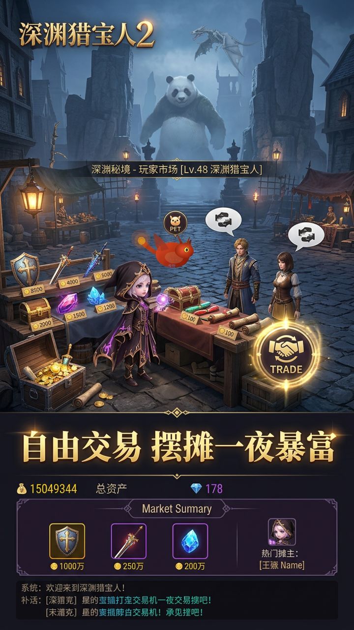 深渊猎宝人2！主打休闲打宝和自由交易！截图