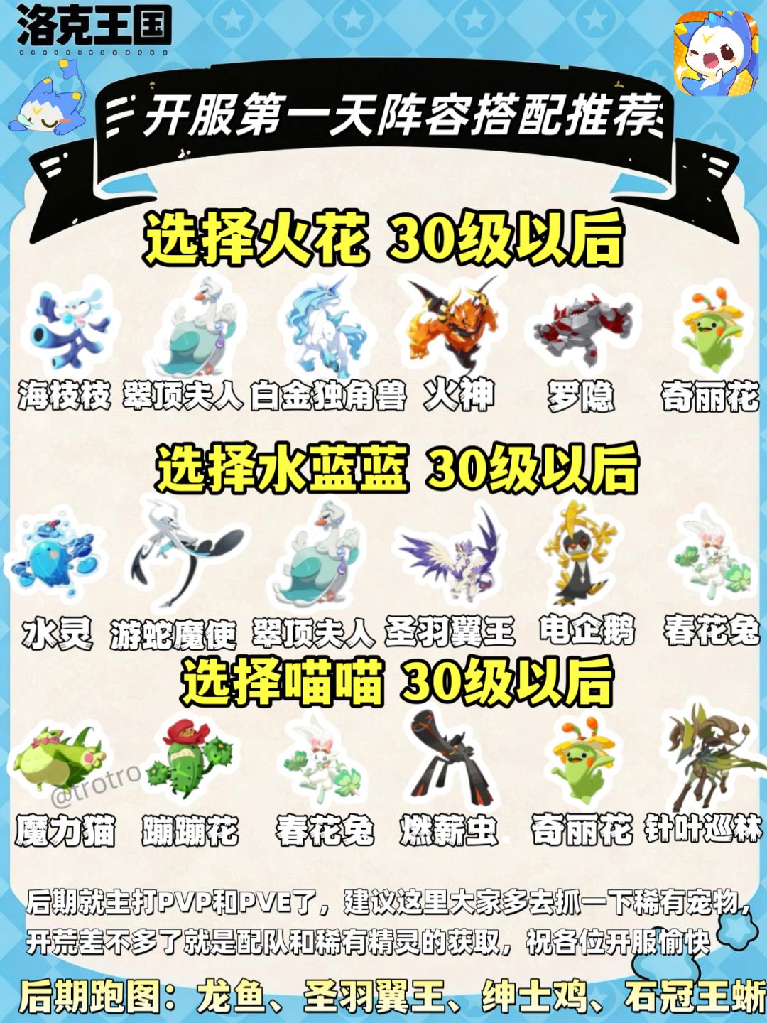 洛克王国世界萌新开荒阵容推荐 3