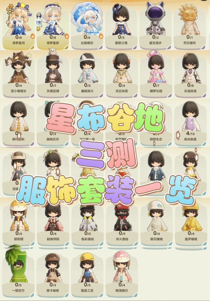 ⭐️星布谷地三测服饰套装一览💫截图