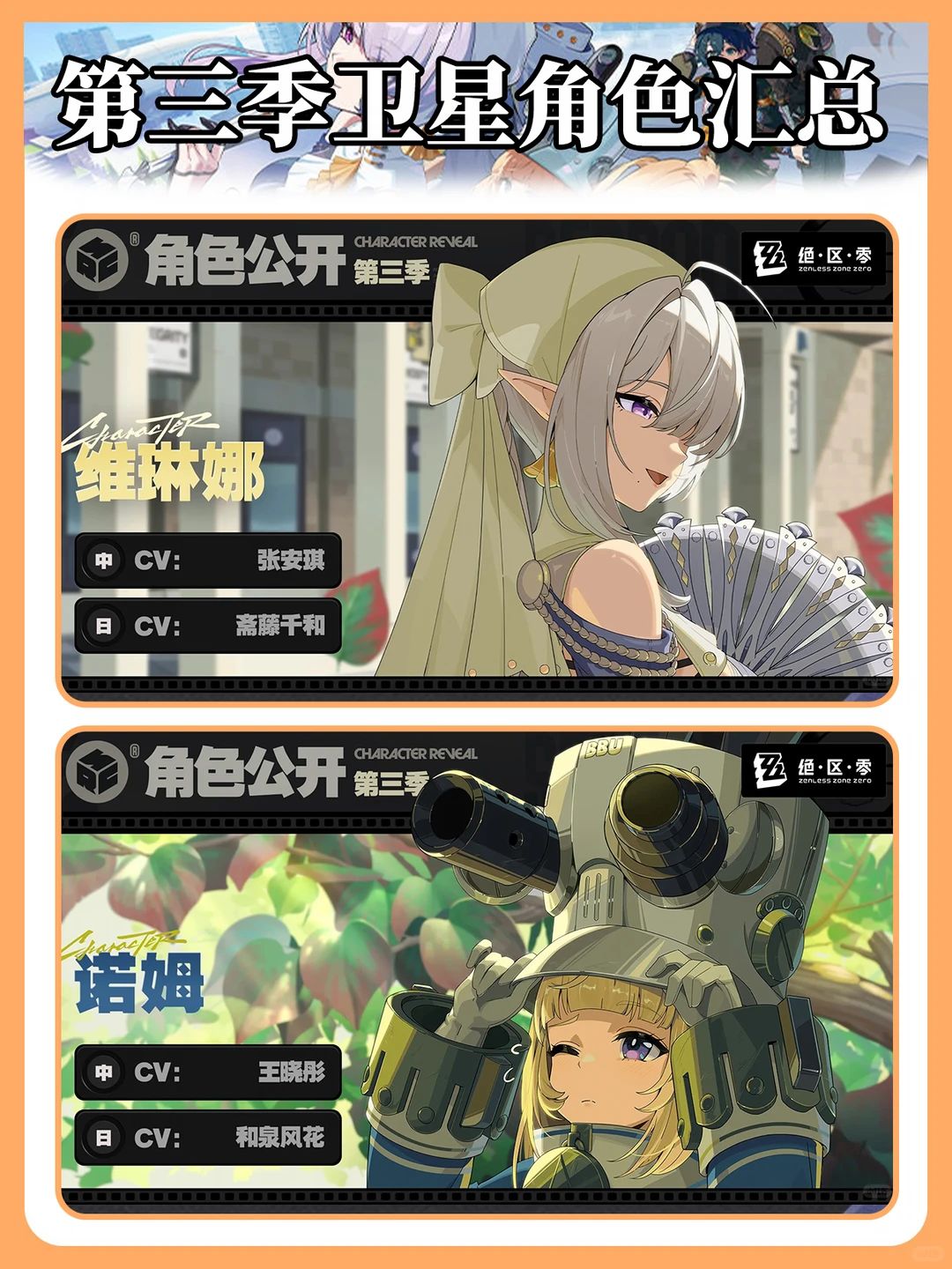 3.0角色汇总一图流!一次看完所有新角色! 2