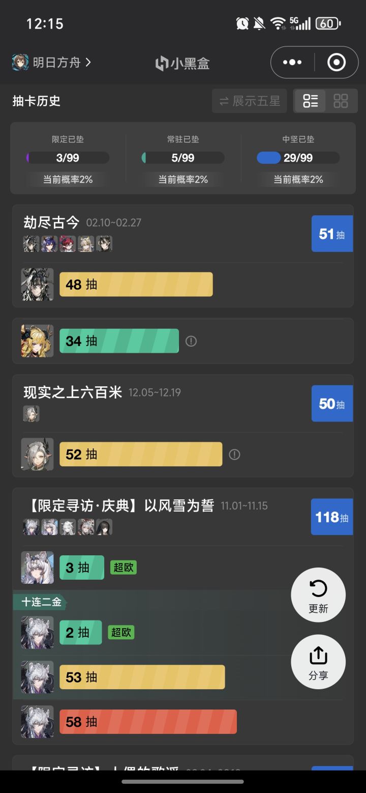 搞定，三号抽完了截图