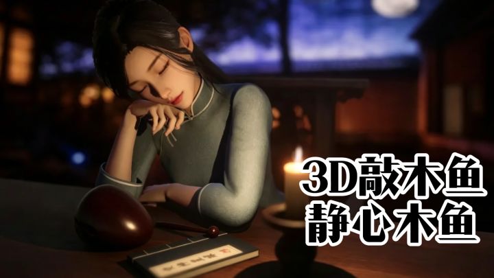 简单风格，3D敲木鱼，静心凝神吧截图