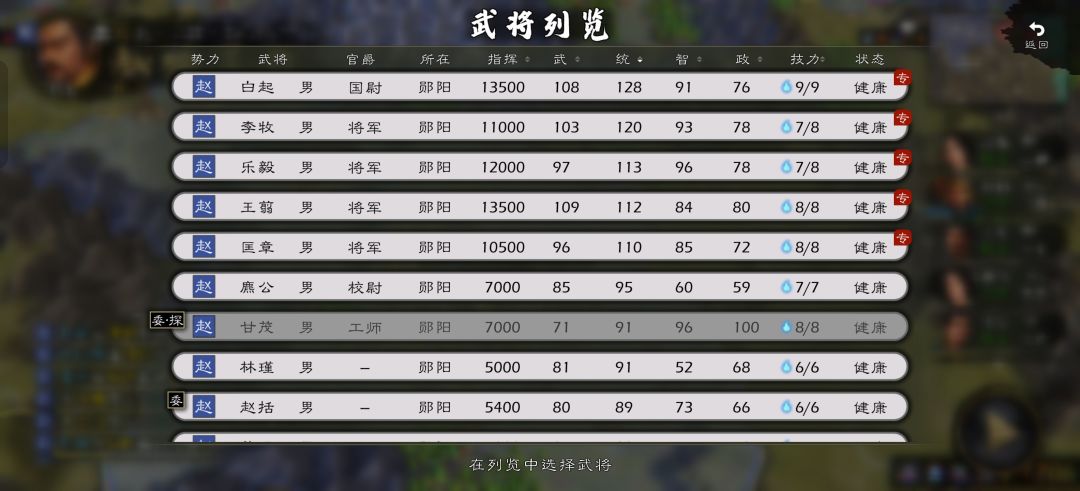 第一次凑齐四名将 2