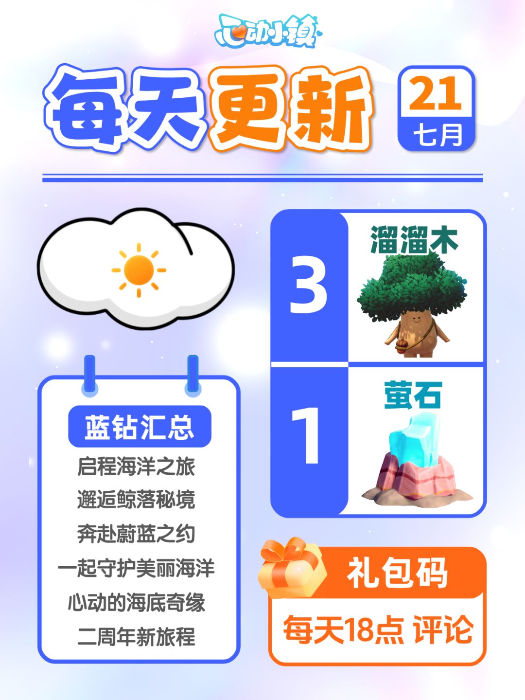 7月21日小镇日报溜溜木萤石兑换码 每日更新截图