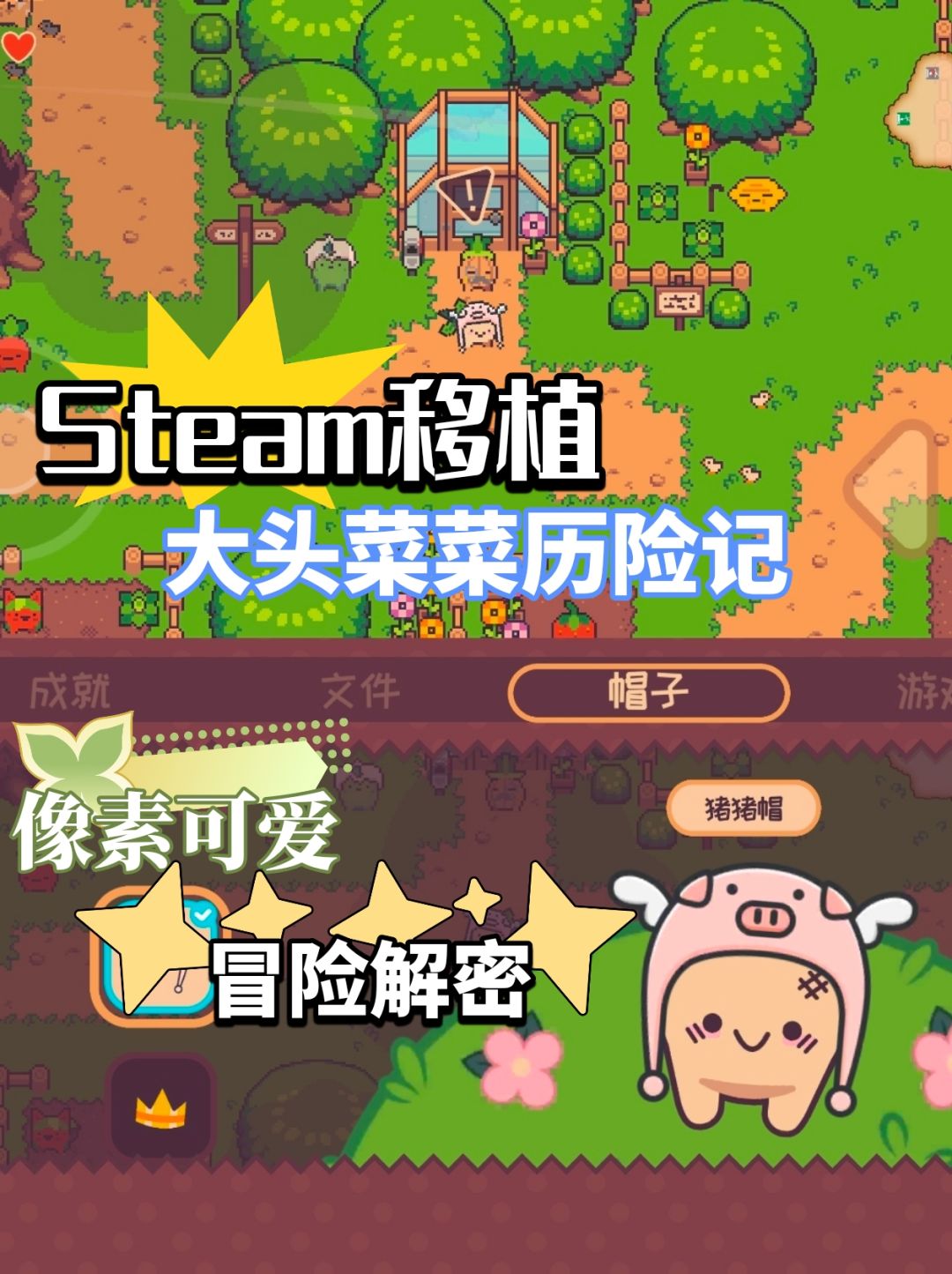 Steam移植《大头菜菜历险记》和大头菜冒险 1