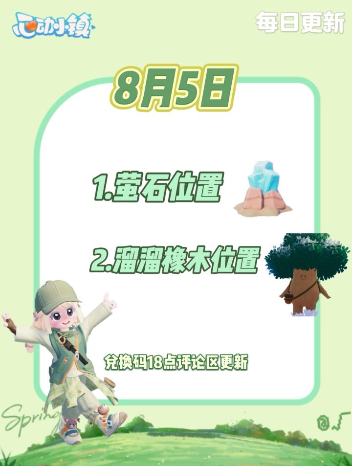 8月5日 心动小镇萤石和溜溜橡木位置截图