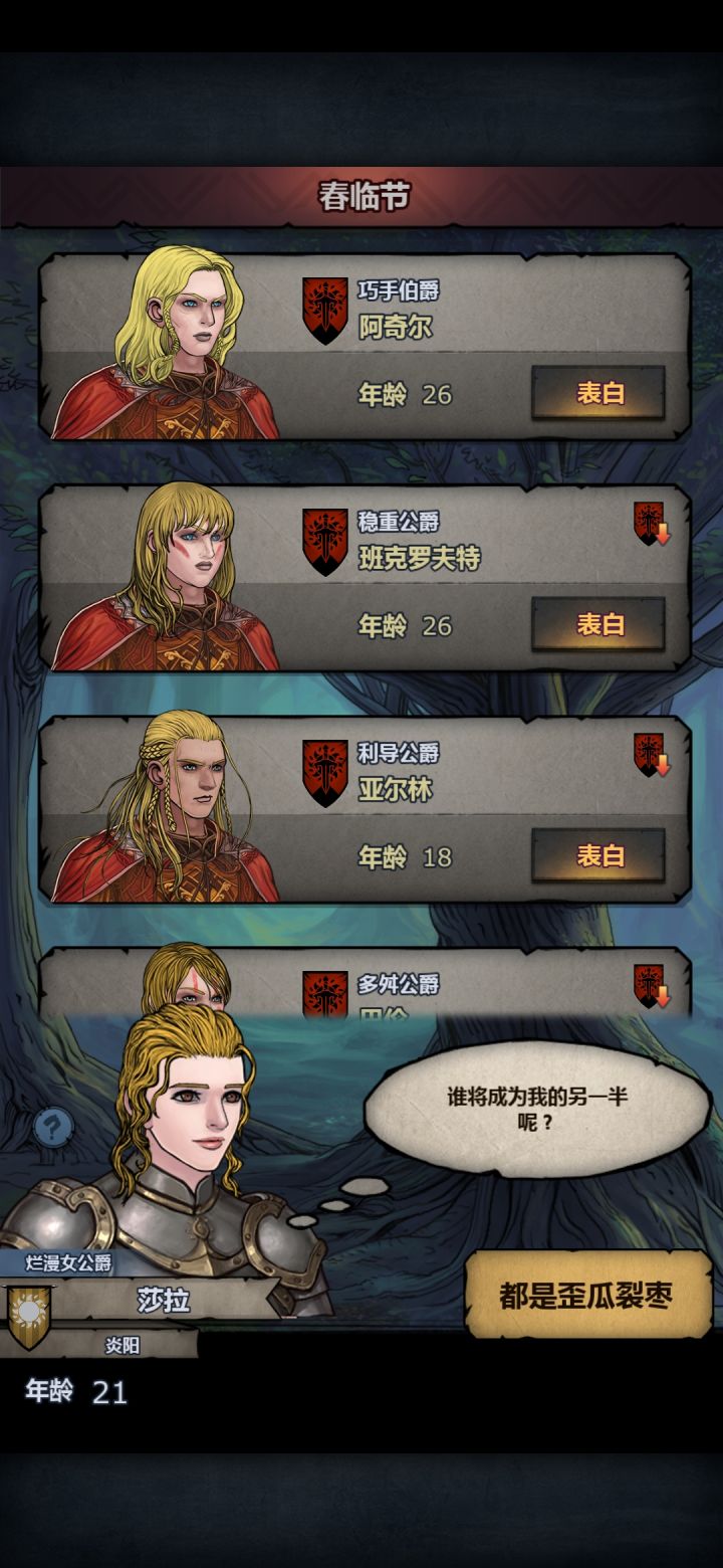 莎拉配种,想妥协伯爵了,公爵太难了截图