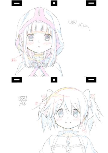 美丽的魔圆新游原画线稿！