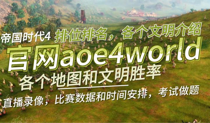 帝国时代4,官网aoe4world,排位排名,各个文明介绍,各个地图和截图