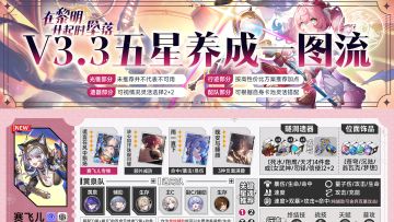 【V3.3攻略】全角色一图流攻略养成配队丨在黎明升起时坠落