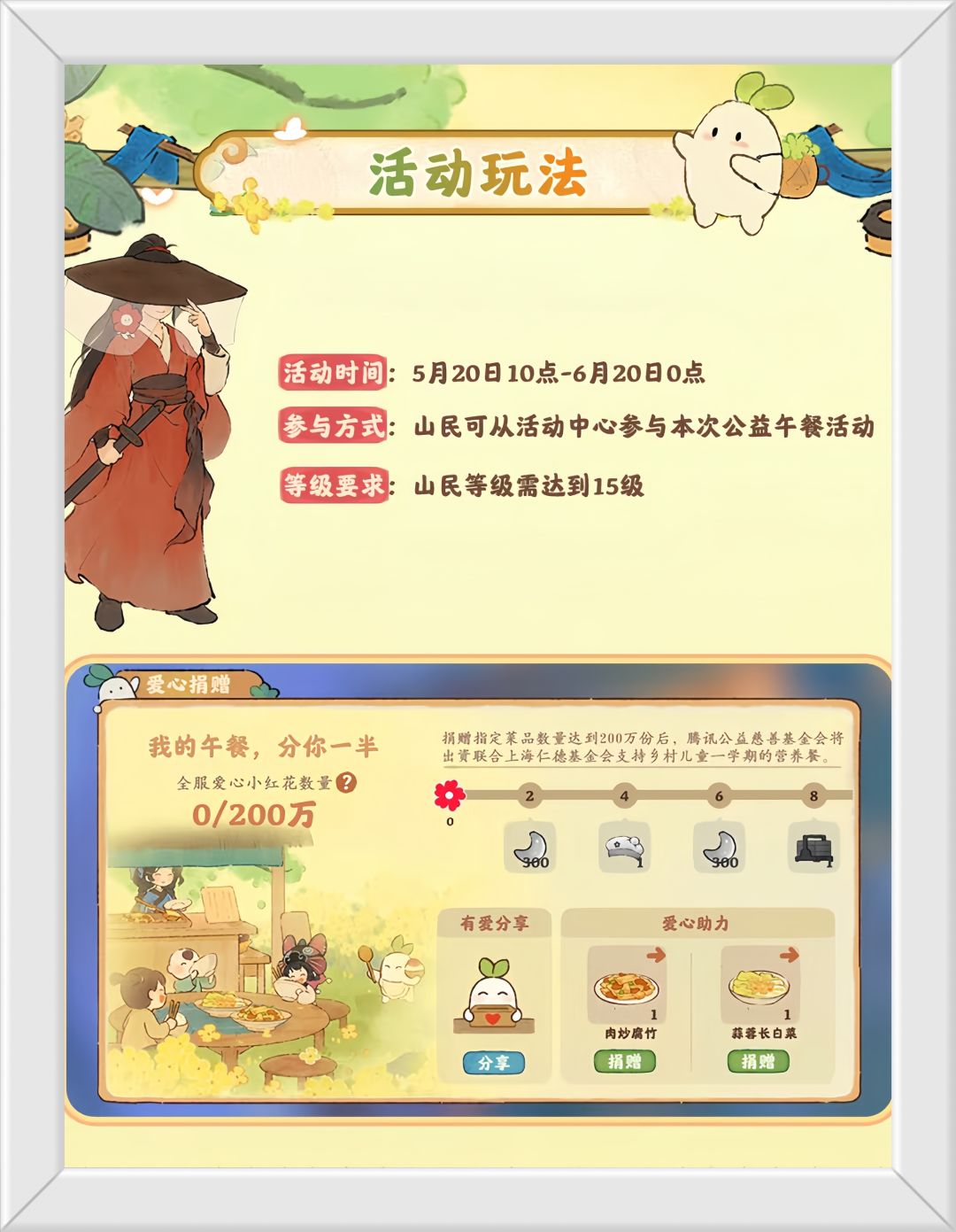 桃源5月20日公益活动〔食材准备〕提醒! 3