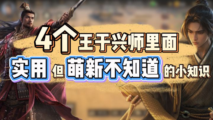 4个王于兴师里面有用，但萌新不一定知道的冷知识【萌新攻略】截图