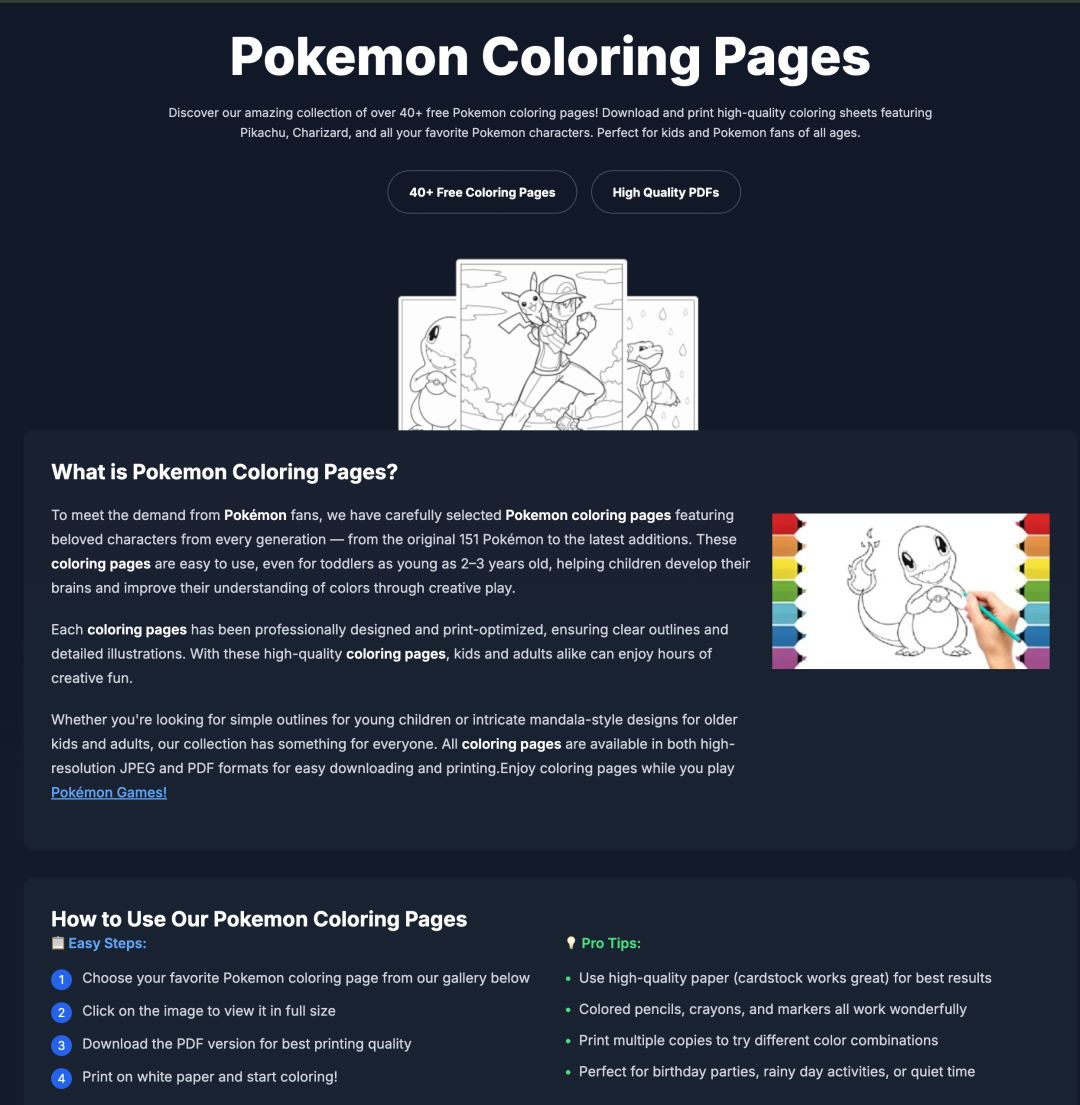 Pokemon Coloring Pages 1