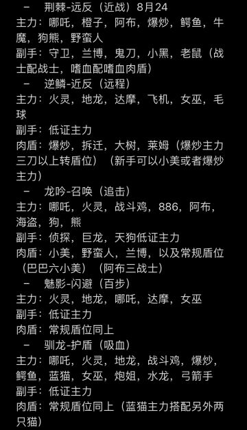魔王阵容推荐