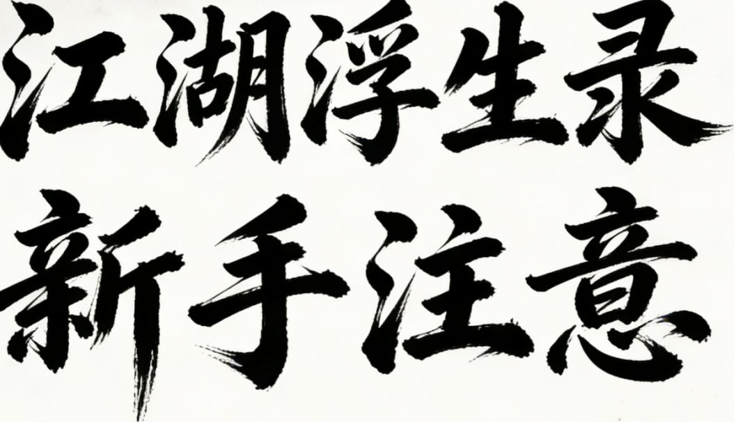 江湖浮生录 新手注意截图