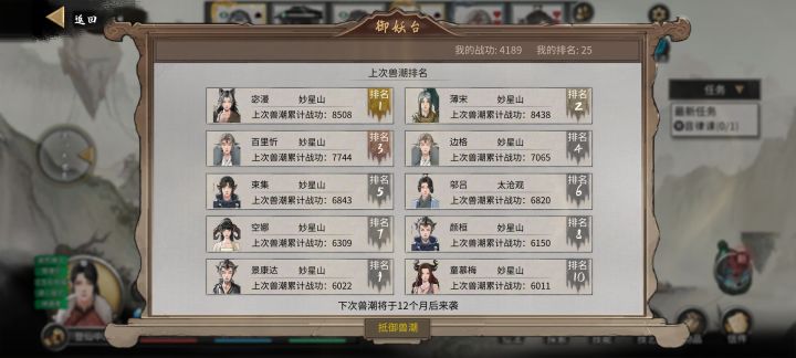 兽潮战功机制真的该改改了。。。截图