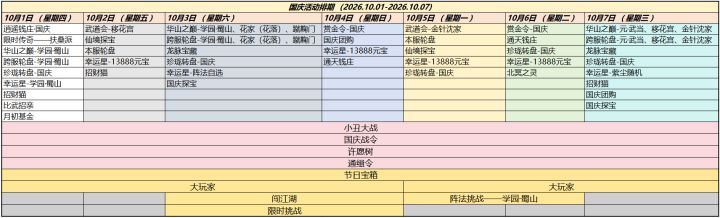 国庆节活动公告截图