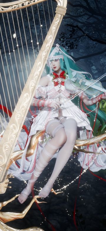 零氪党拍照也可以坐竖琴的方法