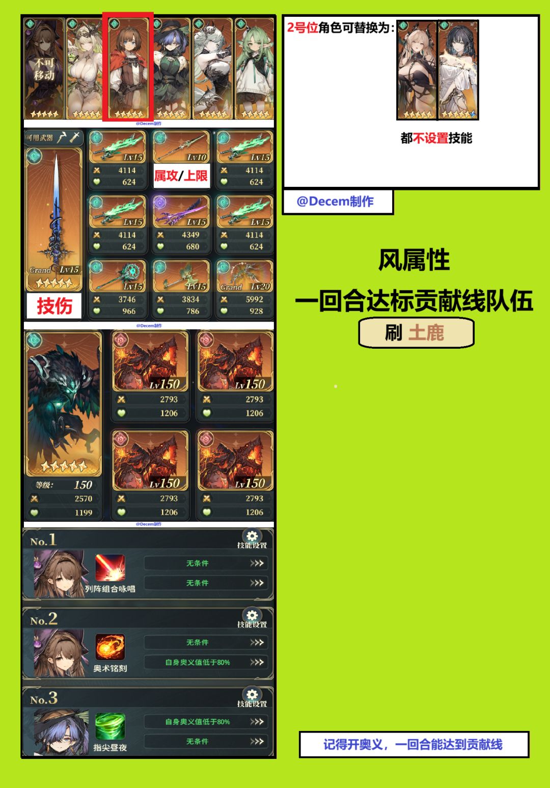 【副本攻略】始源本四属方阵1T达标贡献队伍 3