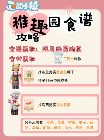 稚趣园限定食谱，隐藏食谱，都在这啦