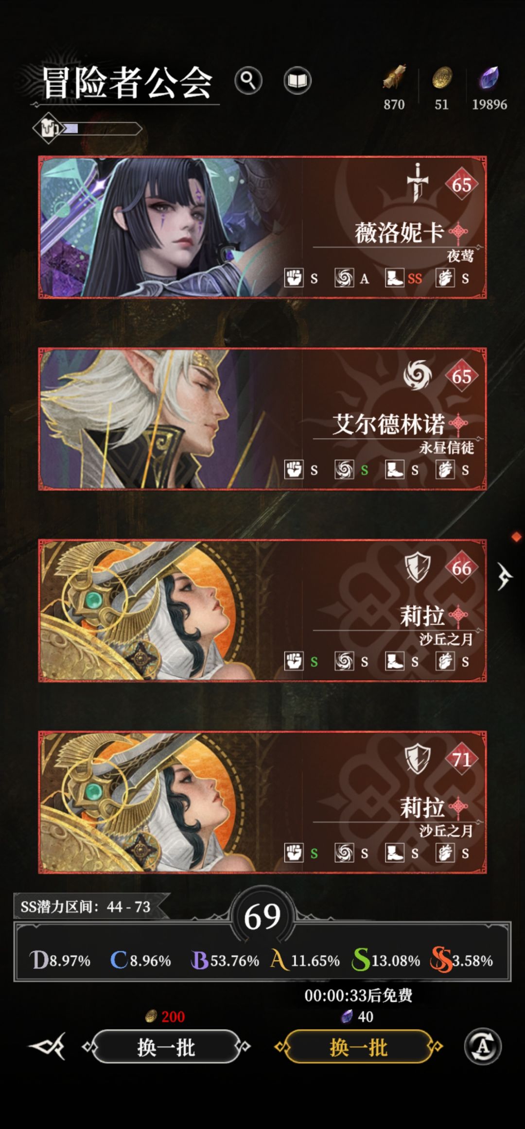 4个ss,但好像也没啥用 1