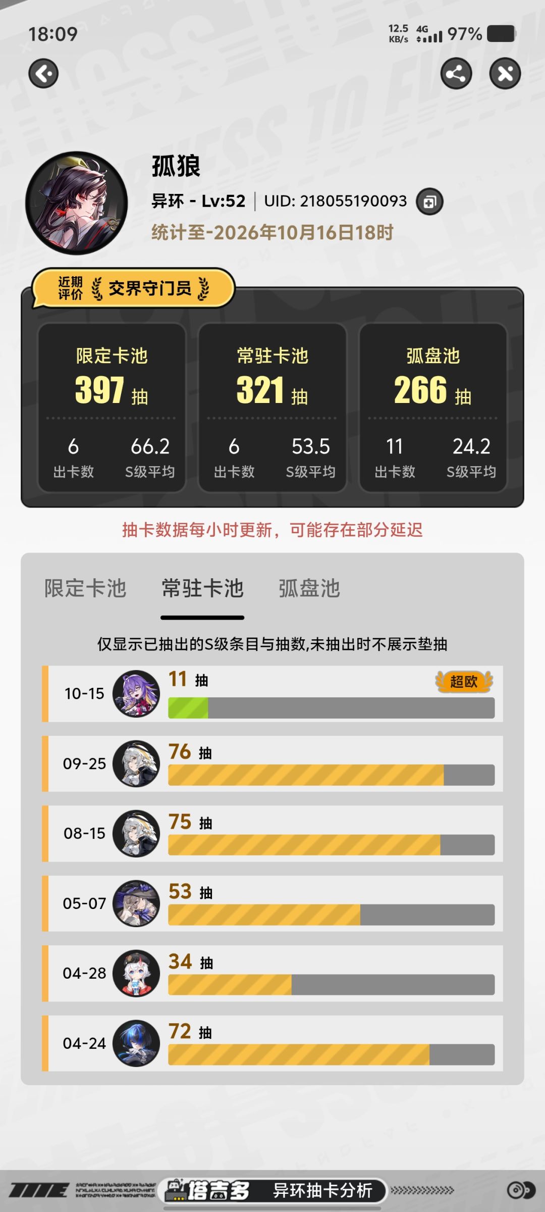 抽卡运气 4