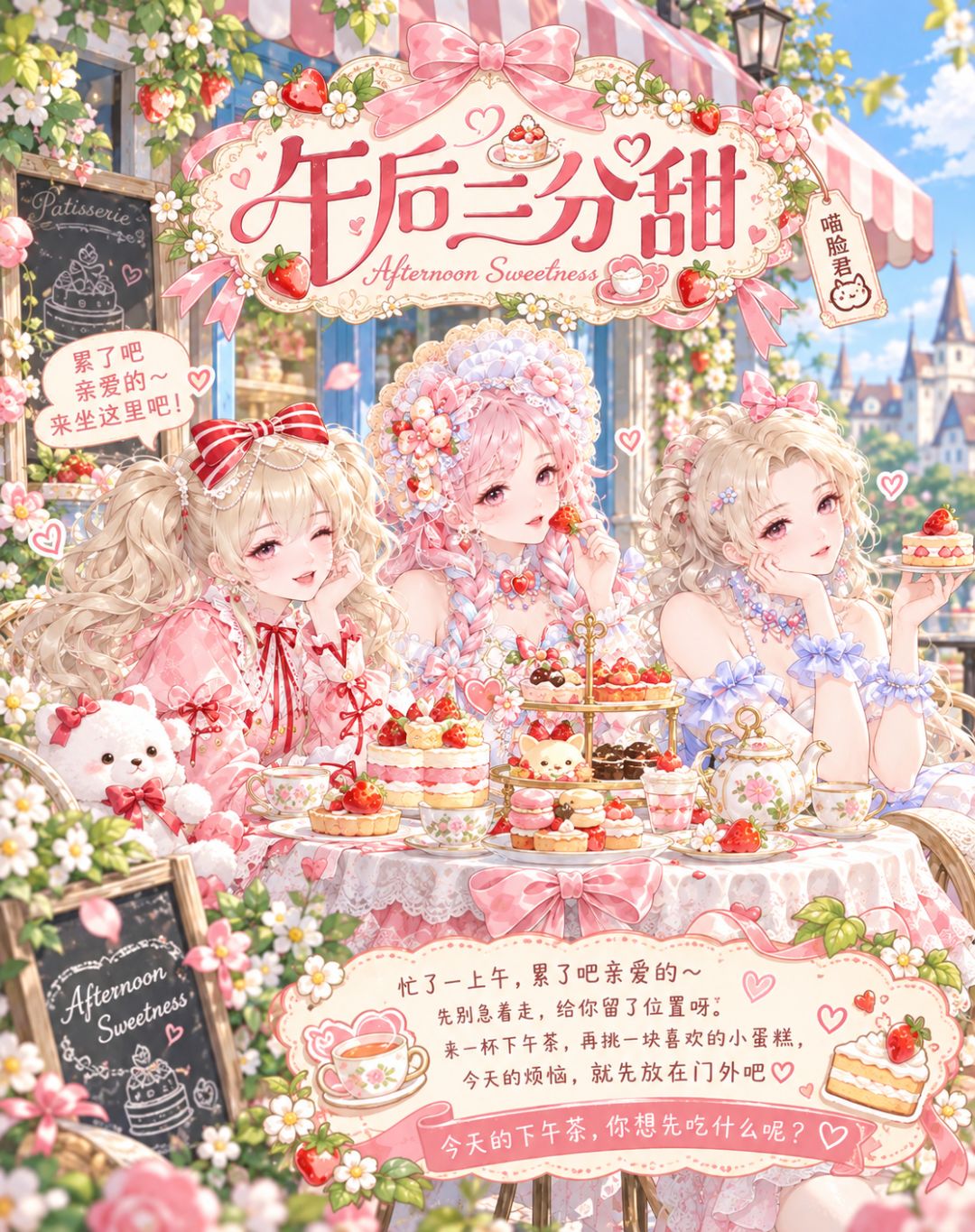 🍓☕ 午后三分甜 ♡|织梦壁纸来啦 4