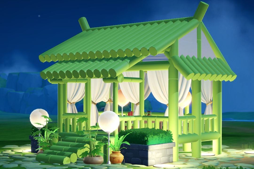 用积木建了一个竹屋 1