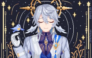 【同人绘画；像素画】星期日