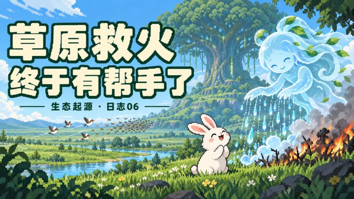 草原救火,终于有帮手了|生态起源日志06截图
