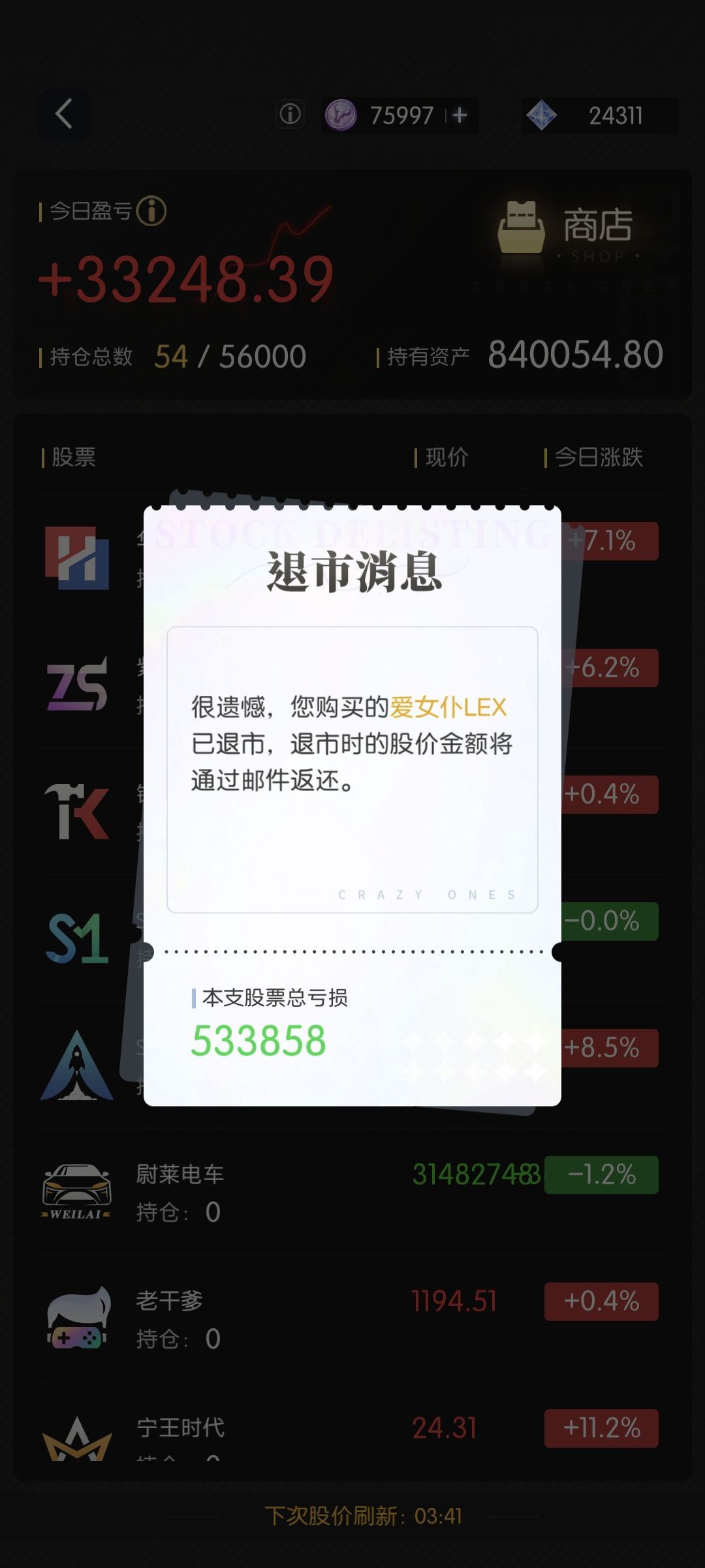 什么玩意就退市 1
