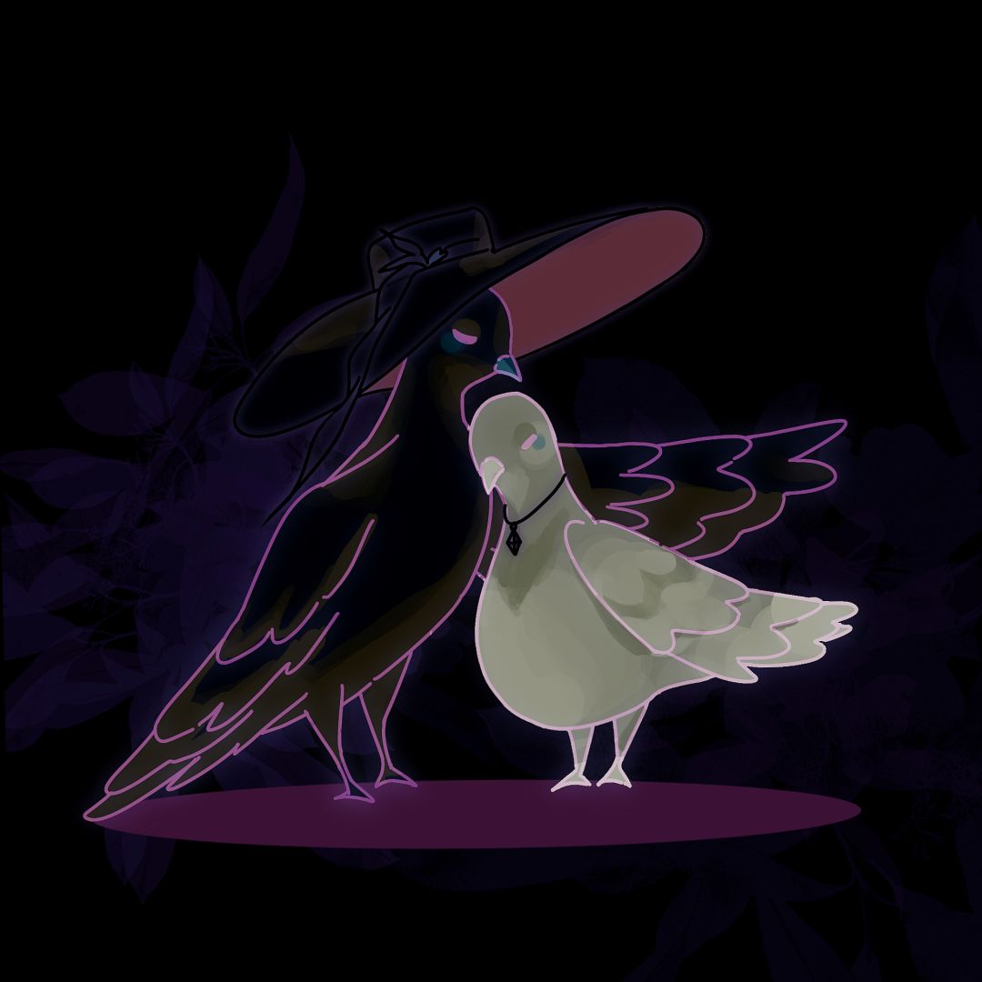 画了玛格丽塔和橘长🐦 2