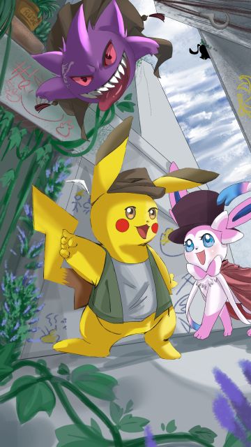 为大集结画的贺图画好了，加了一个月亮伊布