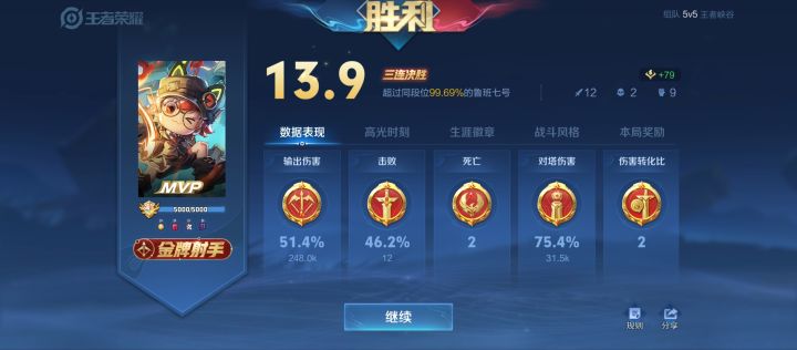 纪念下第一次超过50输出!截图