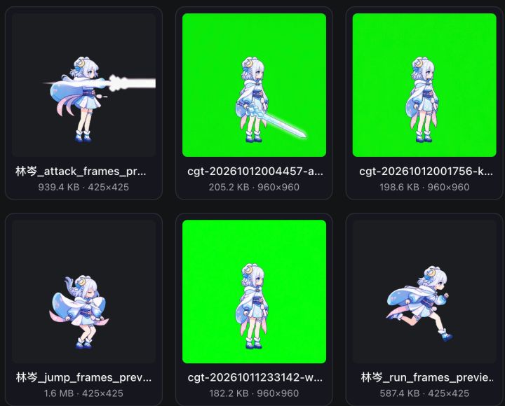 开发者日志3：人物动作设计截图