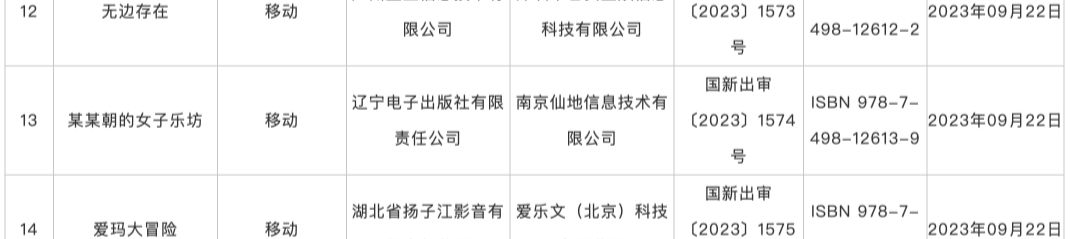 是不是有版号了? 1