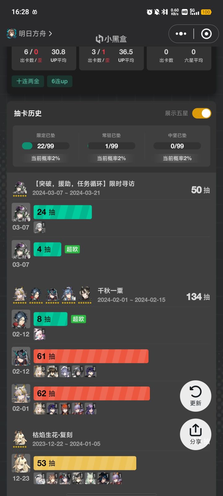 氪金了就欧,和年限池差距悬殊截图