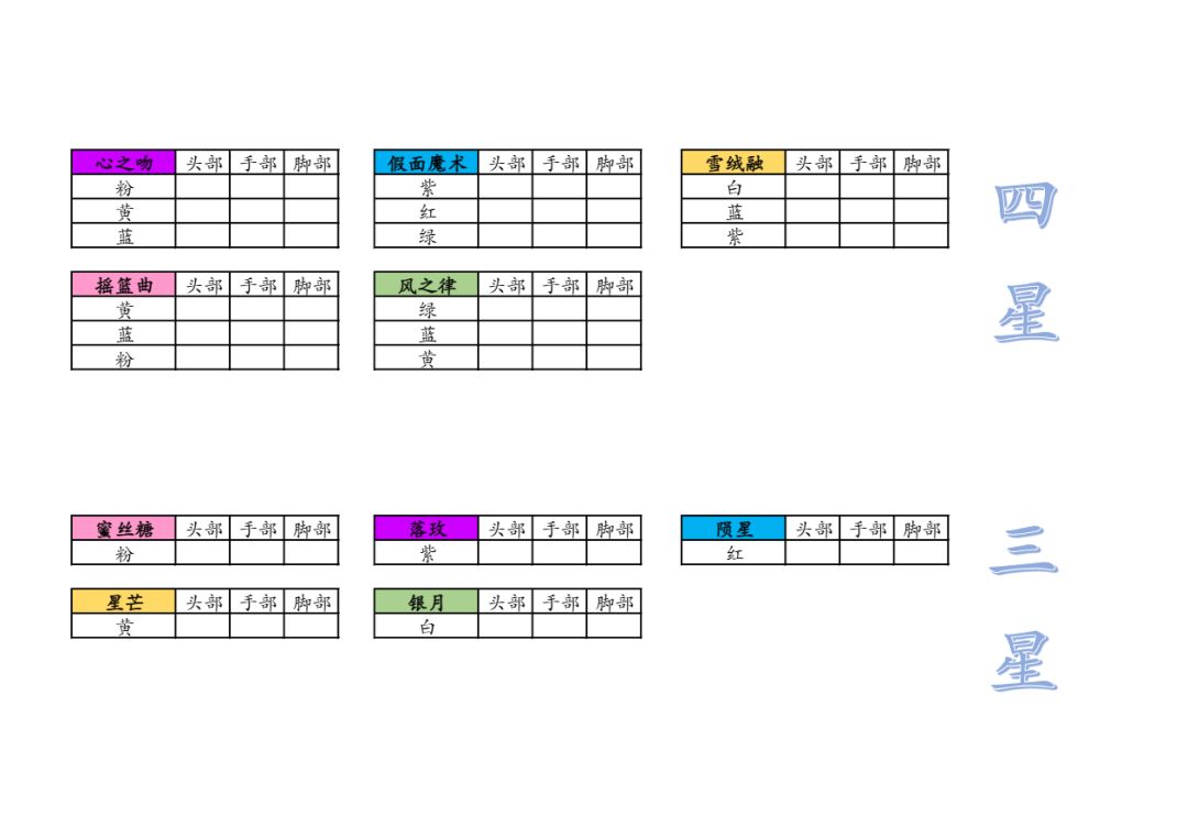 祝福闪光全收集打卡本(最新版) 2