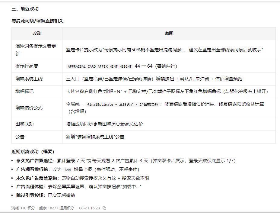 混沌词条出现概率为50%,增幅成功概率为50% 2