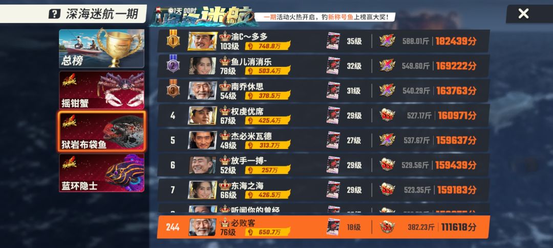 就这布袋鱼。 2