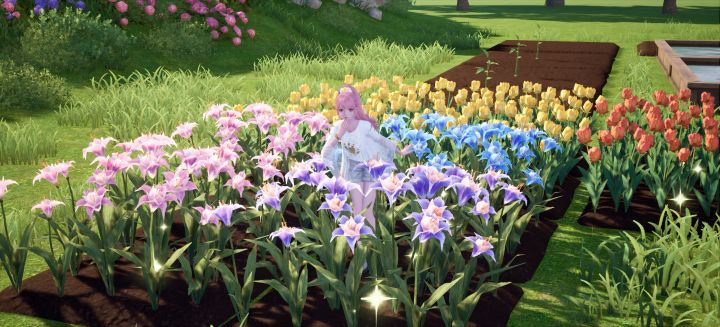 第一次种植蓬蓬兰就出了双色，好漂亮[表情_星星眼]
#无限暖暖家园上线 #空中有座暖暖的岛 #无限暖暖包出片的截图
