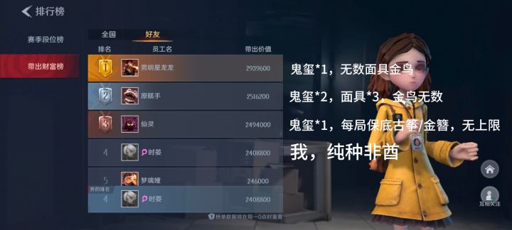 非酋和她的欧皇朋友们截图