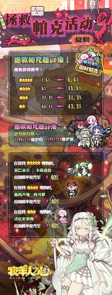 拯救帕克活动——超UP蛋池概率公示！