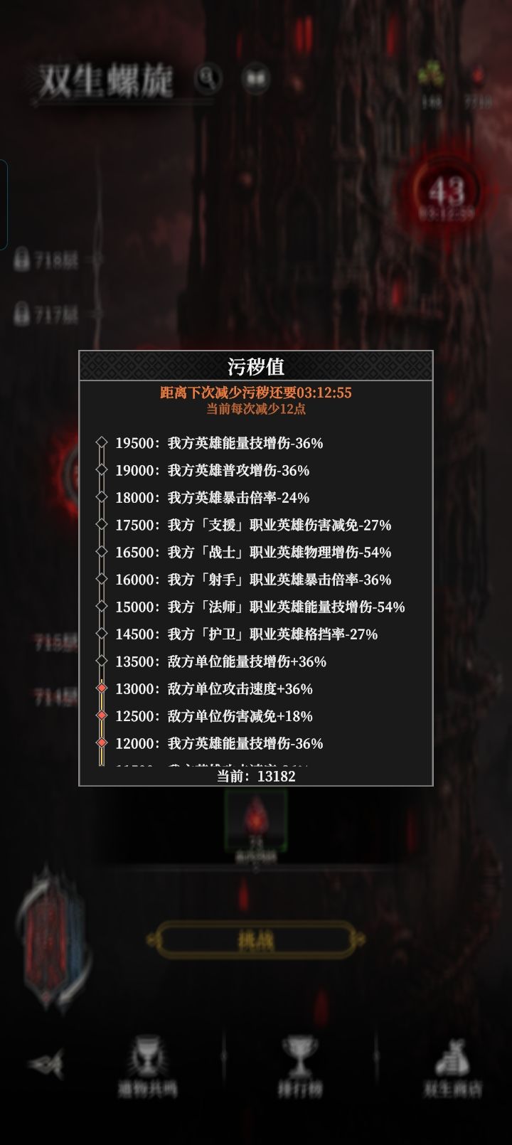 这期虚空之王X居然要48级污秽值截图