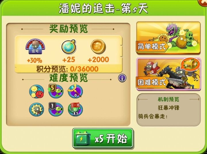 这关困难有没有平民点的打法，都是蓝卡植物的那种截图