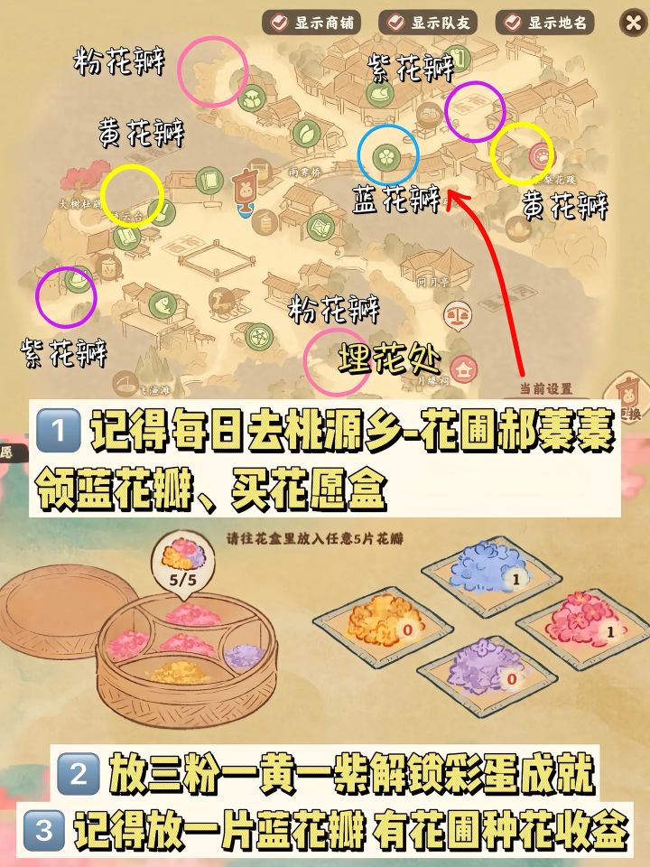 桃源花愿埋花盒玩法教程✅解锁彩蛋成就截图