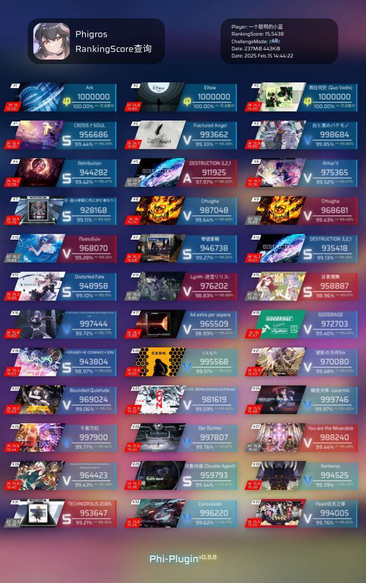从萌新到16！记录我的Phigros成长之路 7