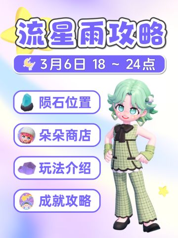 3月6日流星雨 全9个陨石位置 朵朵位置