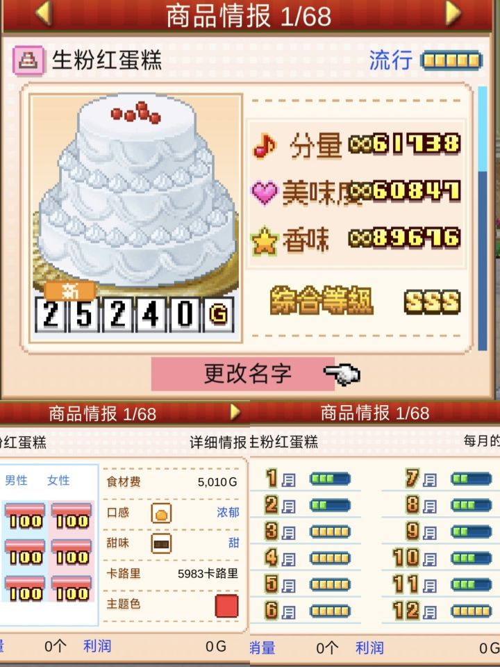 (2)创作技能超提升的店员收尾的部分甜品截图